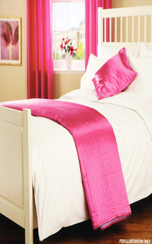 Quilted Satin Faux Silk Look Silk Bed Runner Passion Decorative Bedding